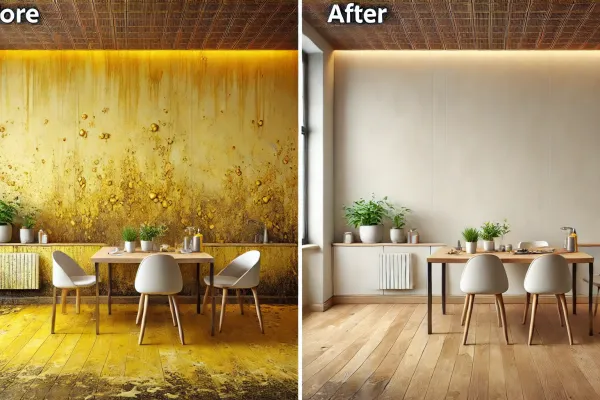 油煙燻黃牆面救星！虹牌強力水性綁油煙底漆實測，告別惱人黃漬！